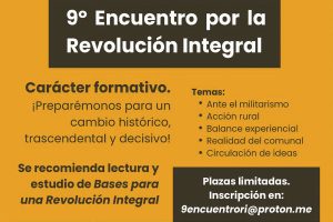 Lee más sobre el artículo 9º Encuentro por la Revolución Integral